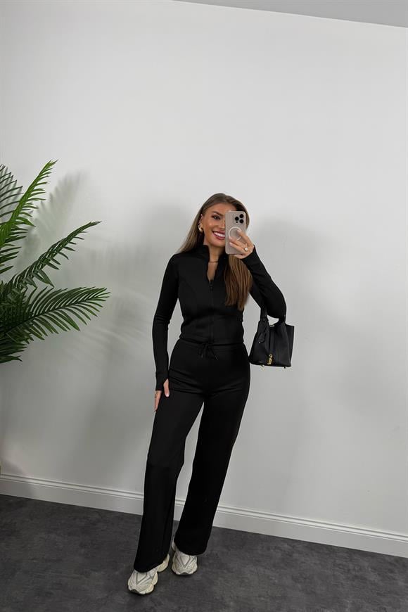 Lüx Kalite Oysh Model Likralı Scuba Takım Siyah