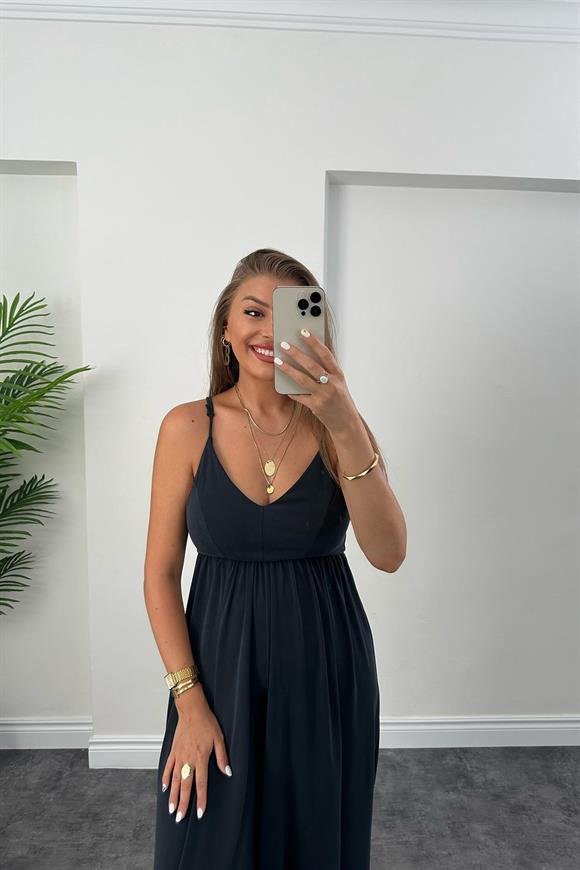 Lüx Kalite Oysh Kumaş Sırt Dekolteli Tasarım Tulum 