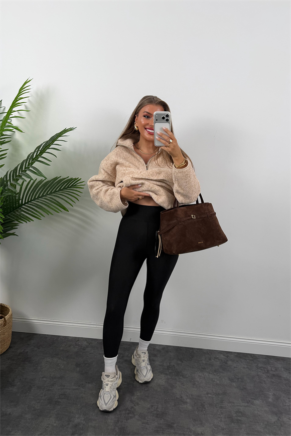 Lüx Kalite Toparlayıcı Parlak Disko Tayt Siyah