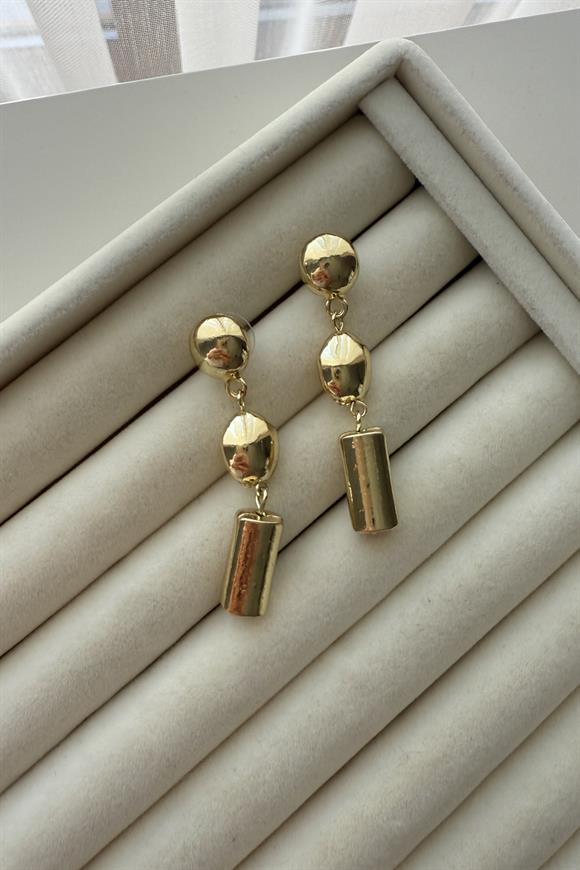 Marka Bombeli Gold Sallantılı Küpe