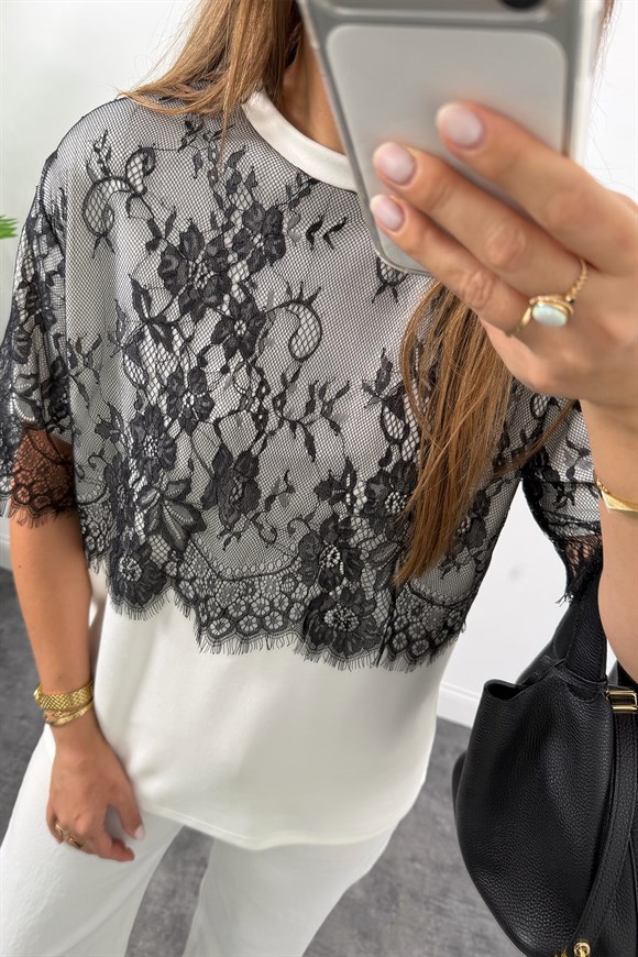 Marka Model Dantel Tasarım Tshirt