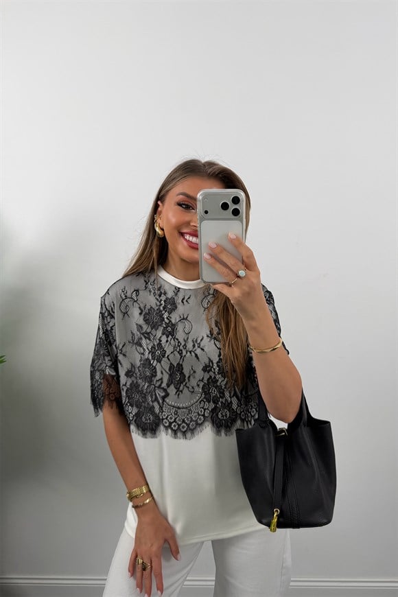 Marka Model Dantel Tasarım Tshirt