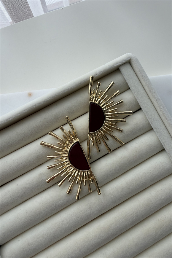 Marka Model Güneş Küpe (Kahve)