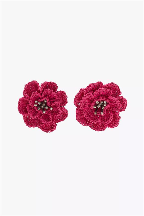 Marka Model Hasır Çiçek Küpe