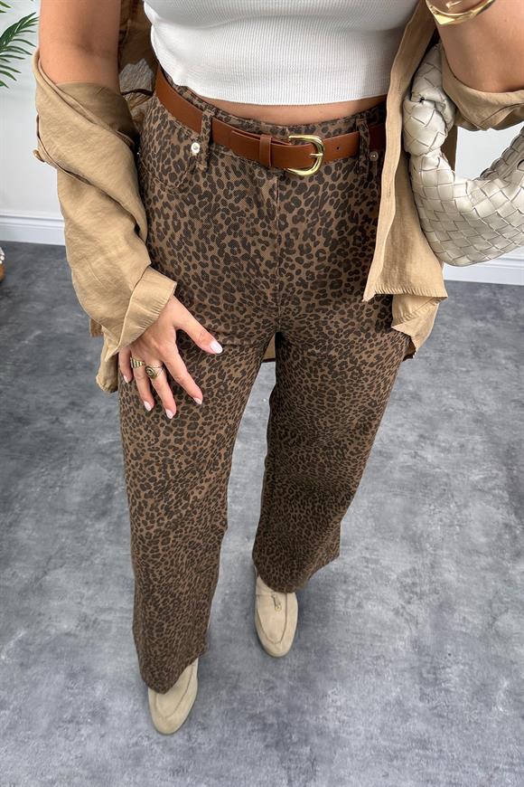 Marka Model Kemerli Leopar Jean
