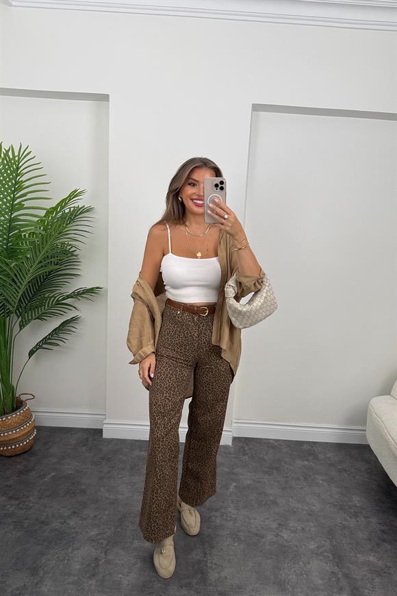 Marka Model Kemerli Leopar Jean