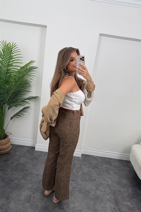 Marka Model Kemerli Leopar Jean