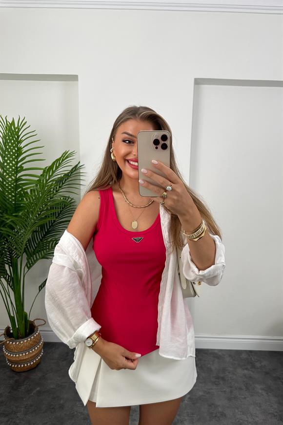 Marka Model Likralı Tam Boy Kaşkorse Atlet Fuşya