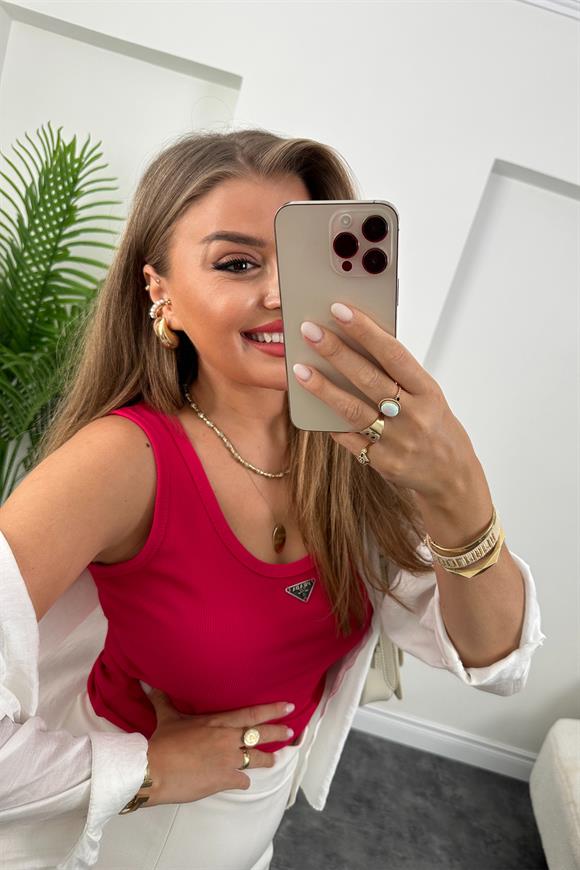 Marka Model Likralı Tam Boy Kaşkorse Atlet Fuşya