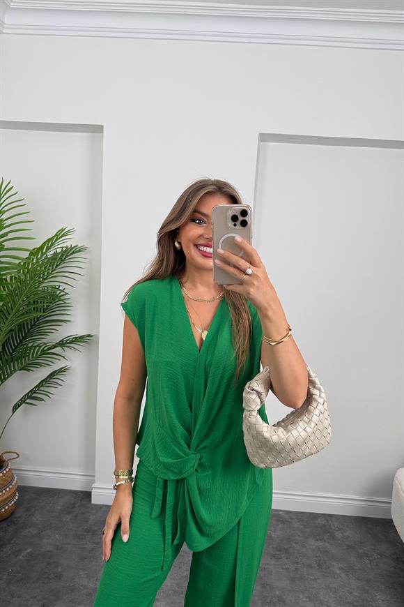 Marka Model Tasarım Kruvaze Takım Yeşil