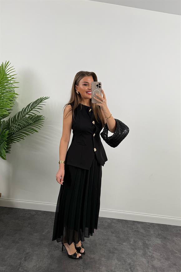 Marka Model Yelek Etek Birleşik Tasarım Elbise