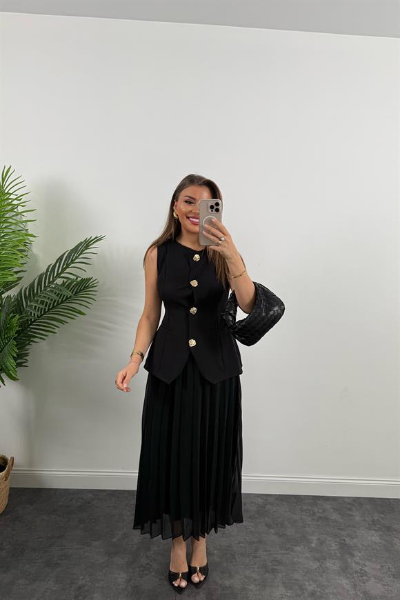 Marka Model Yelek Etek Birleşik Tasarım Elbise