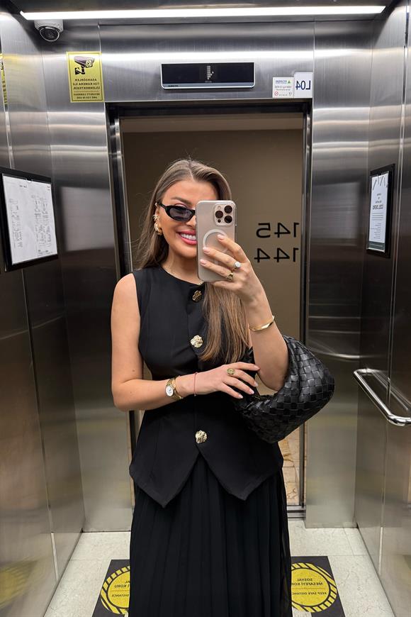 Marka Model Yelek Etek Birleşik Tasarım Elbise