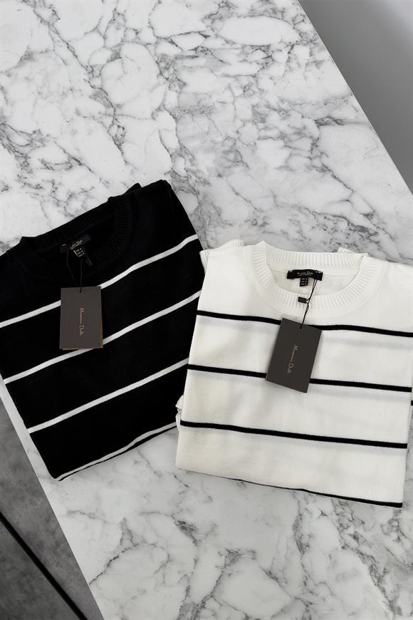 Massi Model 1. Sınıf Kalite Kaşmir Dokulu Marin Triko Siyah