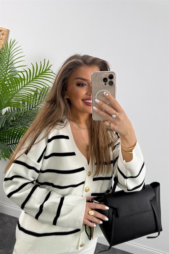 Massi Model Gold Düğme Marin Hırka