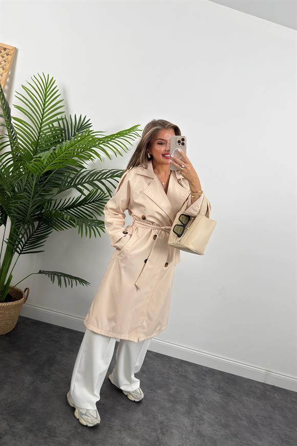 Massi Model Lüx Kalite Apoletli Klasik Trençkot