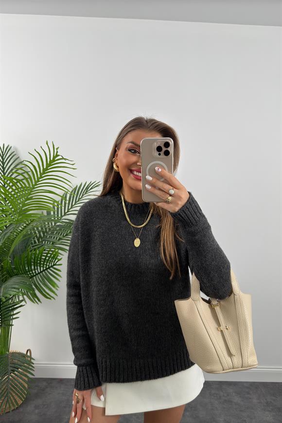 Massi Model Puffy Yumoş Basic Salaş Kazak Antrasit