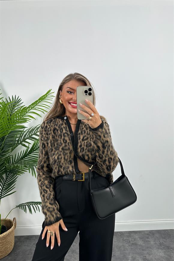 Massi Model Lüx Kalite Kaşmir Dokulu Yumoş Hırka Siyah Kahve