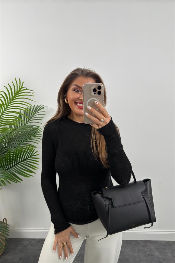 Nisan Marka Lüx Kalite Transparan Yumoş Triko Siyah