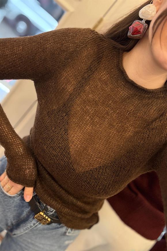 Nisan Marka Lüx Kalite Transparan Yumoş Triko Acı Kahve