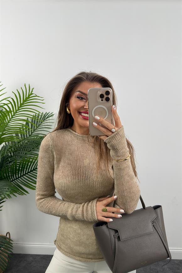 Nisan Marka Lüx Kalite Transparan Yumoş Triko Bej