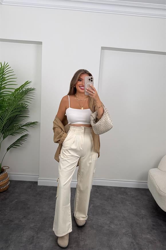 Orjinal Marka Kargo Cepli Palazzo Jean