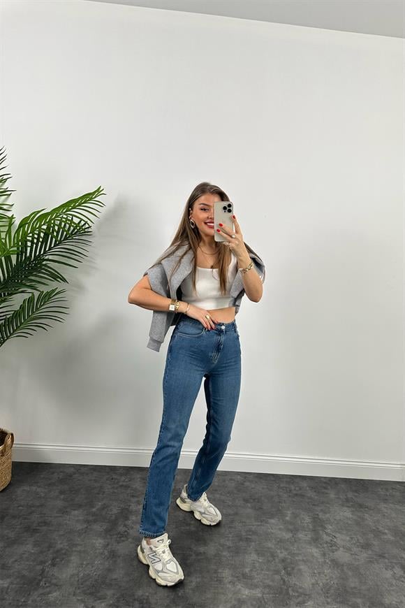 Orjinal Marka Likralı Yüksek Bel BF Jean