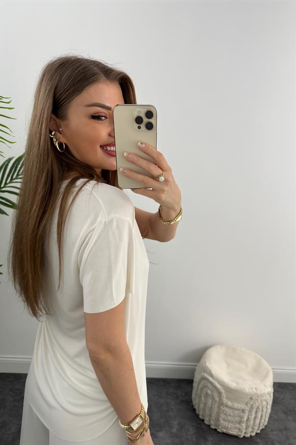 Oyhs V Yaka Modal Kumaş Basic Beyaz