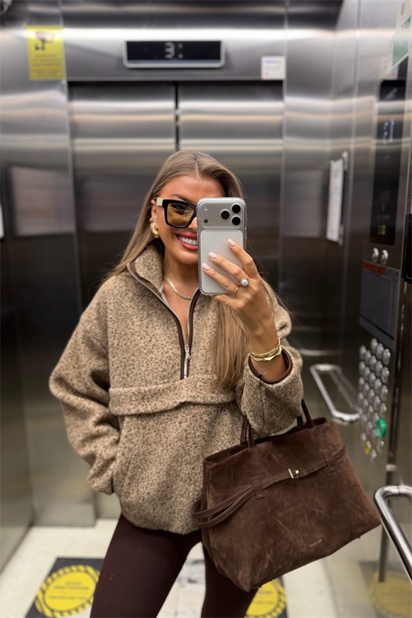 Oysh Model Basic Polar Sweat Kahve