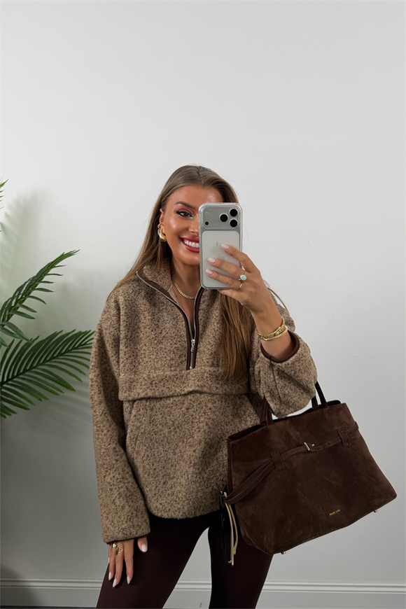 Oysh Model Basic Polar Sweat Kahve