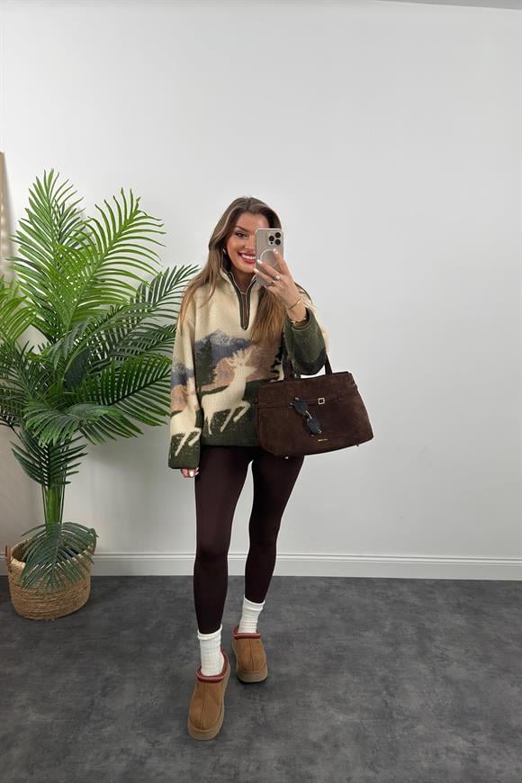 Oysh Model Geyikli Polar Sweat 