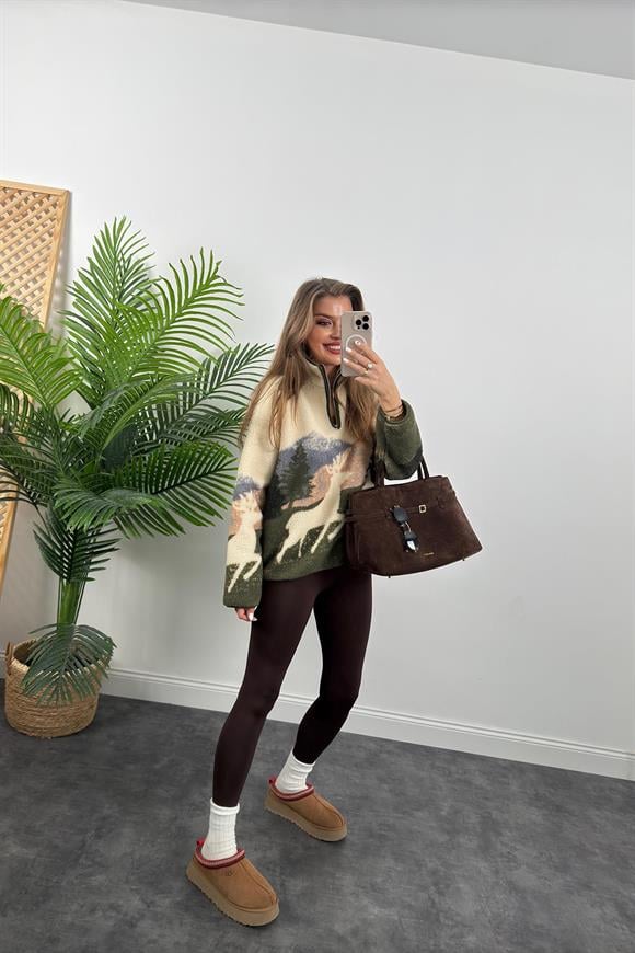 Oysh Model Geyikli Polar Sweat 