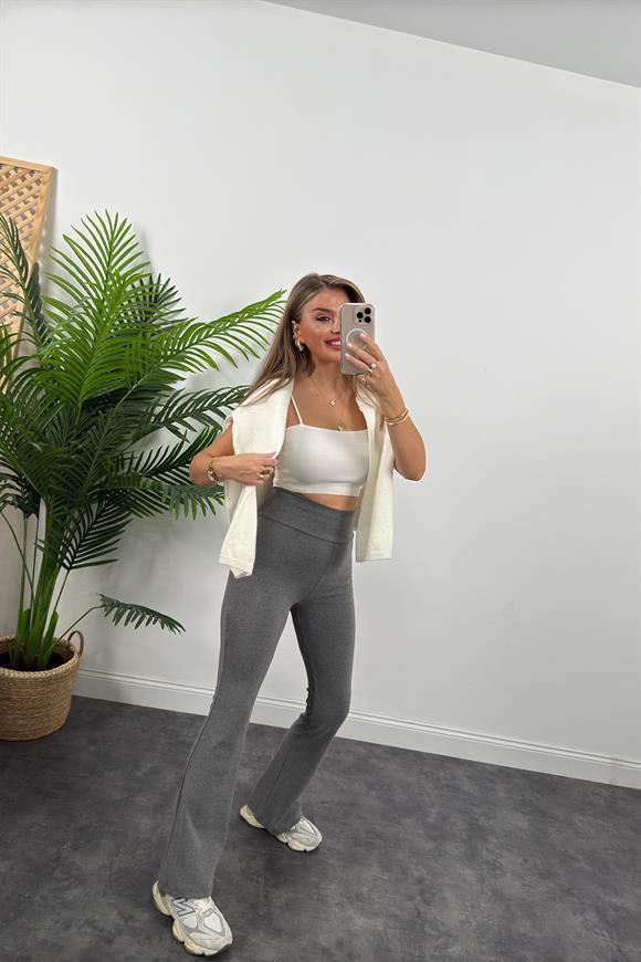 Oysh Model Penye Kaşkorse Likralı Relax Tayt Antrasit