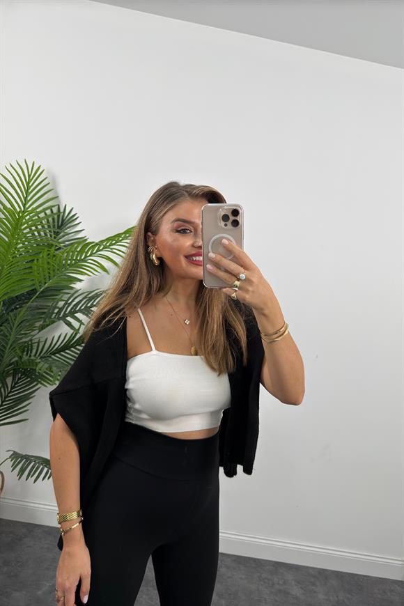 Oysh Model Penye Kaşkorse Likralı Relax Tayt Siyah
