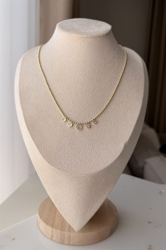 Özel Seri Beş Taşlı Kolye