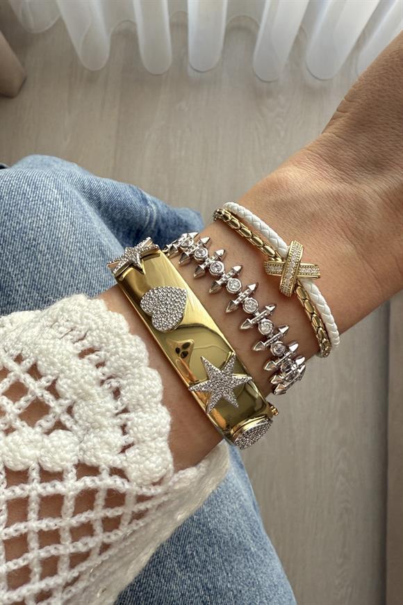 Özel Seri Deri Detaylı Marka Model Bileklik