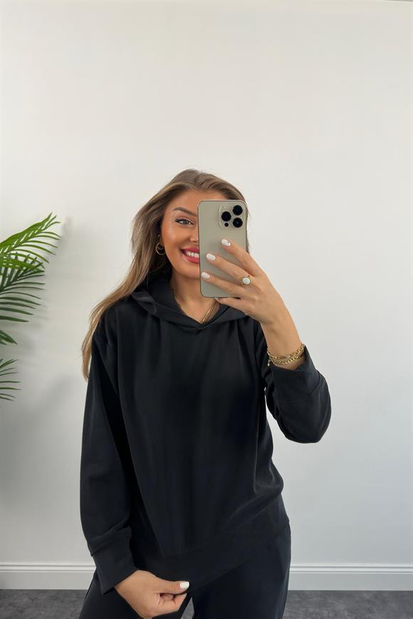 Özel Seri İthal Oysh Kumaş Kapüşonlu Sweat Pantolon Takım 