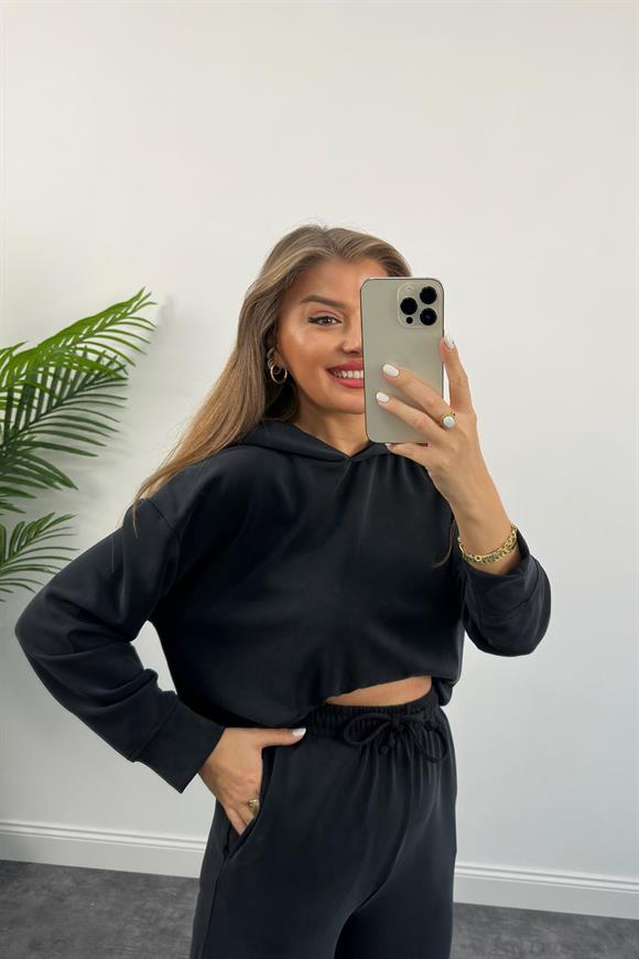 Özel Seri İthal Oysh Kumaş Kapüşonlu Sweat Pantolon Takım 