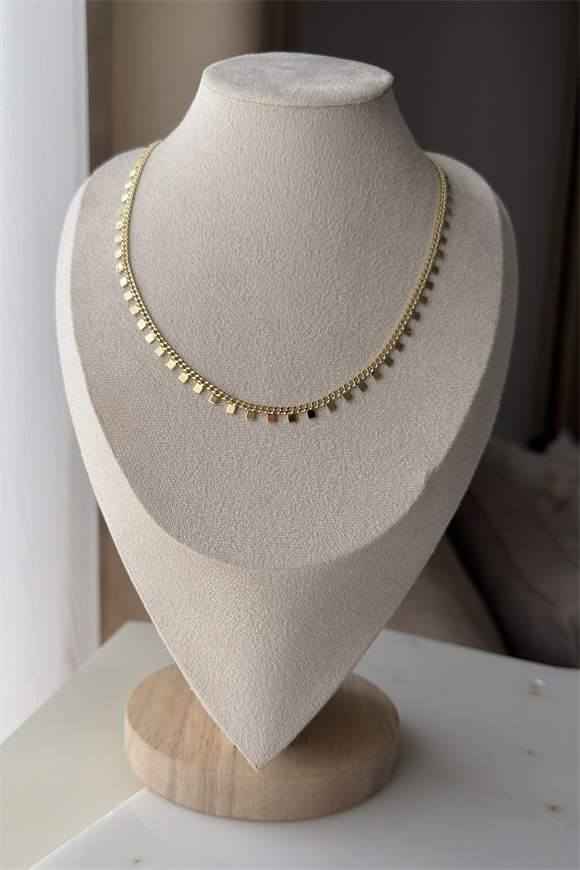 Özel Seri Kare Sıra Pullu Kolye