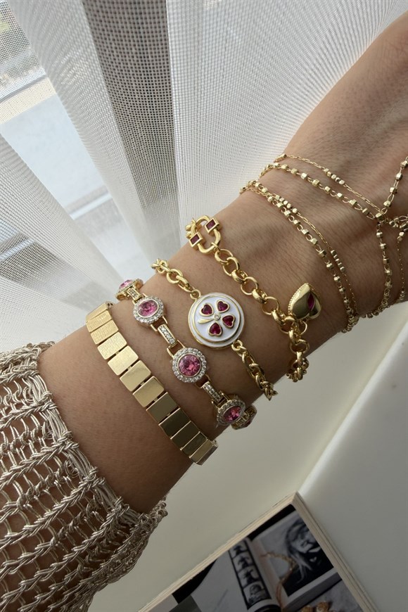 Özel Seri Marka Model Kalp Charmlı Bileklik 