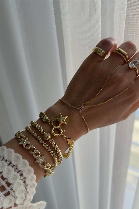 Özel Seri Ortası Taşlı Silindir Model Bileklik