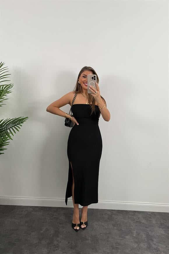 Özel Seri Ottoman Kumaş Straplez Likralı Elbise