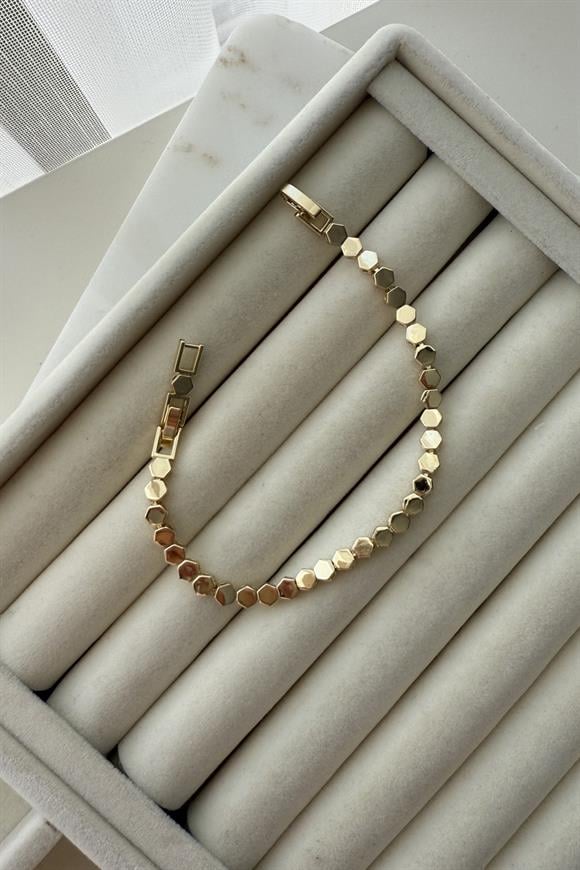 Özel Seri Plaka Petek Model Bileklik