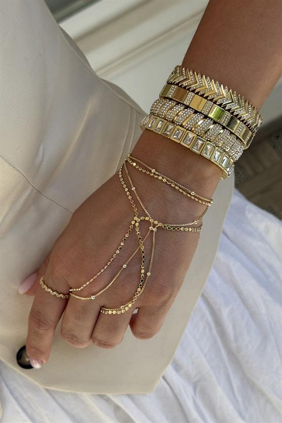 Özel Seri Plaka Ve Taş Sıralı Lastikli Bileklik