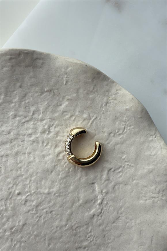 Özel Seri Serenay Model Gold Kıkırdak Küpesi