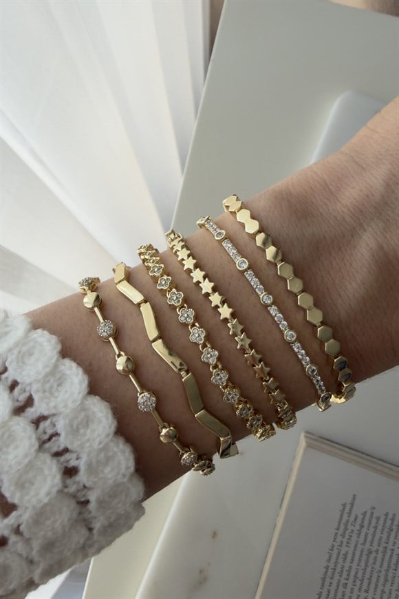 Özel Seri Taş Top Ve Plaka Top Bileklik 