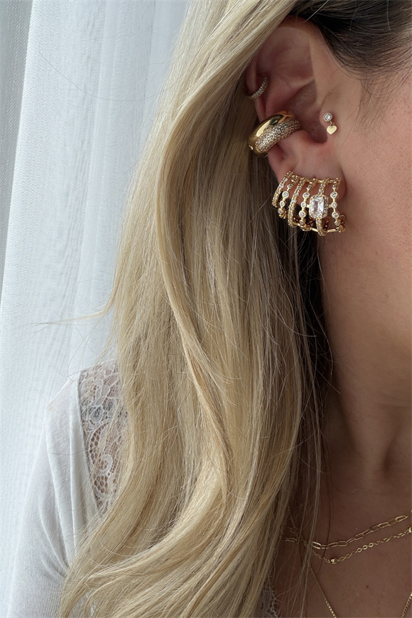 Özel Seri Tasarım Model Çoklu Görünümlü Küpe