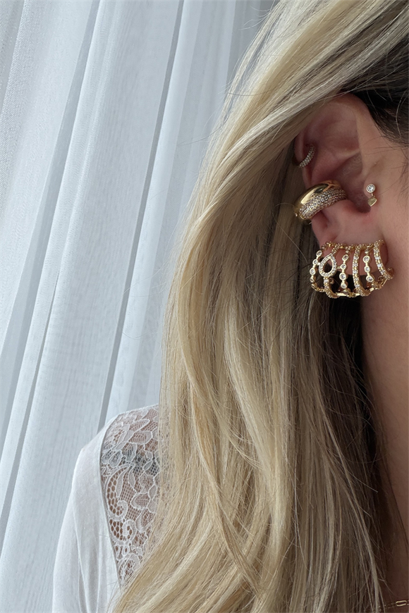 Özel Seri Tasarım Model Çoklu Görünümlü Küpe