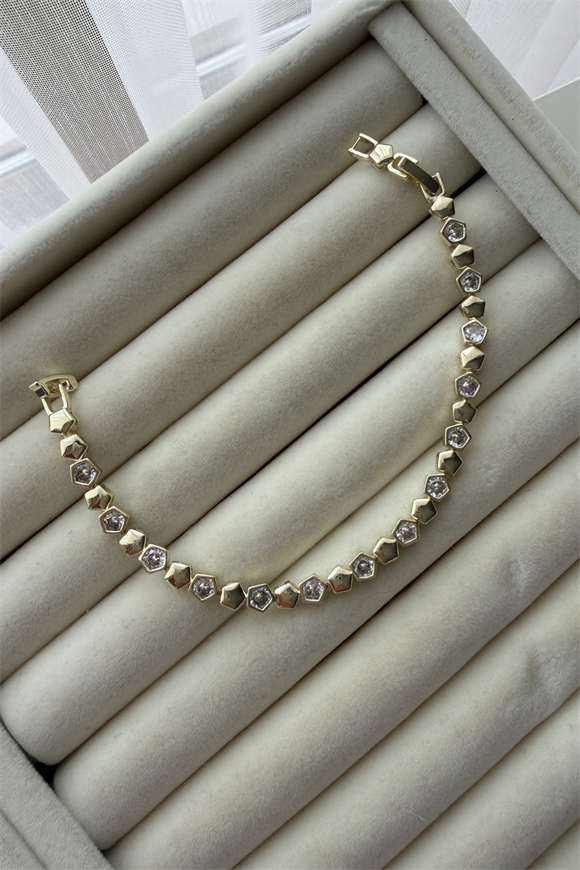 Özel Seri Taşlı Petek Model Bileklik