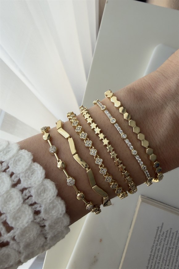 Özel Seri Zikzak Plaka Model Bileklik 